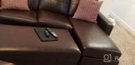 img 1 attached to Modern Convertible Sectional Sofa With Ottoman And Reversible Chaise In Black Faux Leather review by Jordan Perez