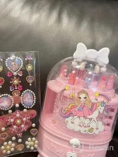 img 1 attached to Unicorn Kids Makeup Kit - 53-Piece Set Of Washable And Real Cosmetic Play Makeup For Girls - Perfect Gift For Christmas, Birthdays, And Parties By Bloranda review by Jessica Baker