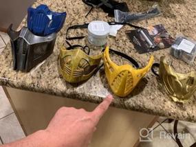 img 5 attached to Resin Mortal Kombat Masks - Halloween Costume Accessories For Scorpion, Smoke, Jade, Sub-Zero, Kabal, And Saibot (Scorpion 2021 A)