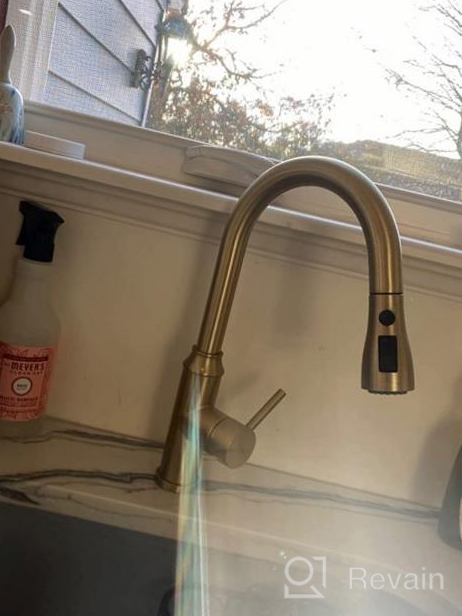 img 1 attached to Chrome Kitchen Faucet Stainless Steel Single Handle Pull Down Sprayer 1 Or 3 Hole With Escutcheon For Kitchen Sink review by Daniel Ortiz