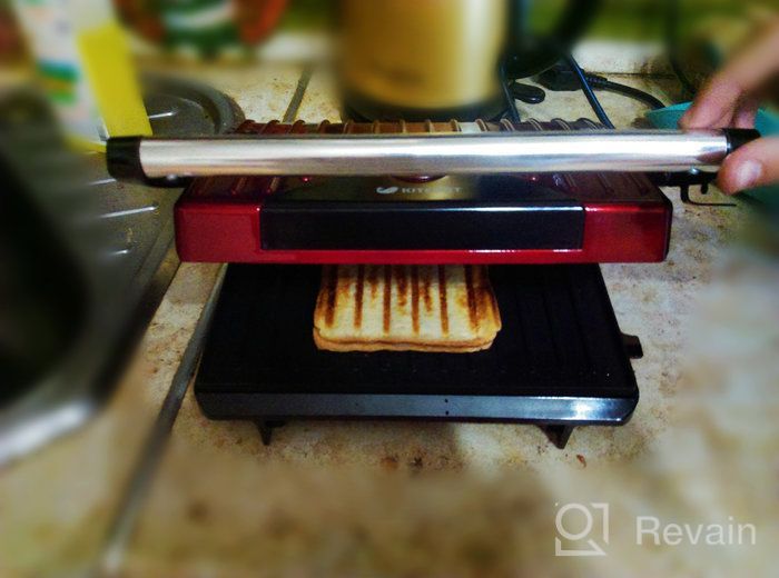 img 1 attached to Sandwich maker Kitfort KT-1609 Panini Maker, red review by Agata Kamia-Jabo ᠌