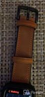 img 1 attached to OUHENG Compatible With Apple Watch Band 49Mm 45Mm 44Mm 42Mm, Sweatproof Genuine Leather And Rubber Hybrid Band For IWatch Ultra Series 8 7 6 5 4 3 2 1 SE2 SE, Camel Brown Band With Black Adapter review by Kristen Lopez