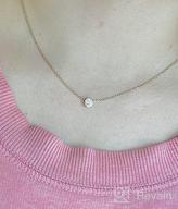 img 1 attached to Elegant Valloey Rover Tiny Dot Pendant Necklace: Stunning CZ Choker Jewelry Gift for Women review by Tim Nicholas