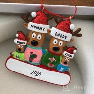 img 1 attached to Personalized Reindeer Family Christmas Ornament (Ugly Sweater Reindeer Couple) review by Angela Sanford