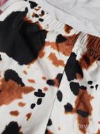 img 1 attached to Cute & Chic Cow Print Outfit Set For Toddler Girls: Long Sleeve T-Shirt + Bell-Bottom Pants In Tie Dye Leggings - 0-4T review by Cedric Edwards