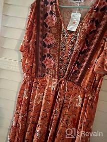 img 8 attached to Stay Refreshed With TEMOFON Bohemian Floral Print Maxi Dress - Perfect For Summer!