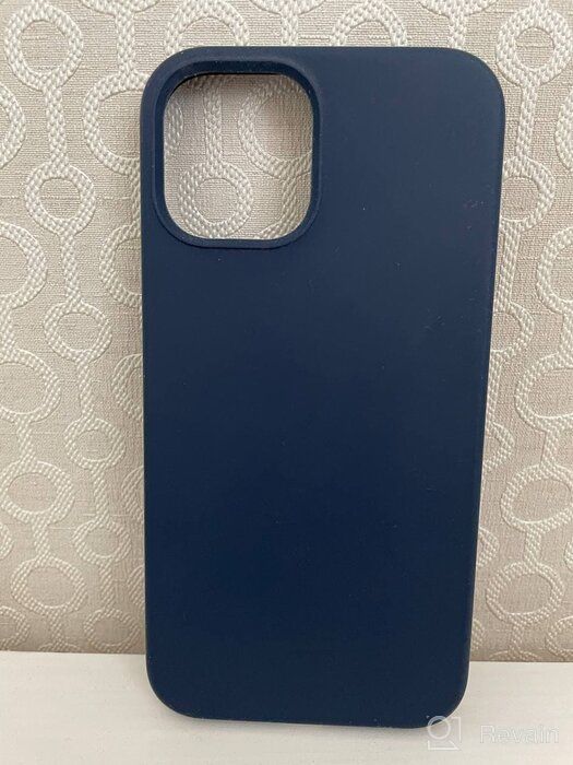 img 1 attached to 📱 elago iPhone 12/12 Pro Case 6.1 inch - Liquid Silicone, Full Body Protection, Blue - Soft Microfiber Lining review by Avut Deesri ᠌