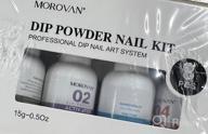 img 1 attached to Morovan Dip Powder Nail Kit Starter: 8 Colors Glow In The Dark Manicure Set For French Nails Art review by Drew Springer