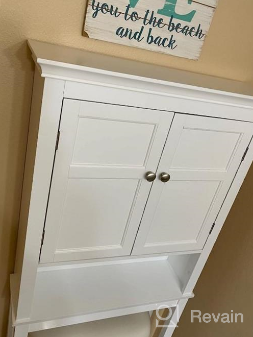 img 1 attached to 🚽 UTEX Espresso Bathroom Storage Over The Toilet Cabinet Organizer with Adjustable Shelves - Space Saver for Bathroom review by Eric Grayson