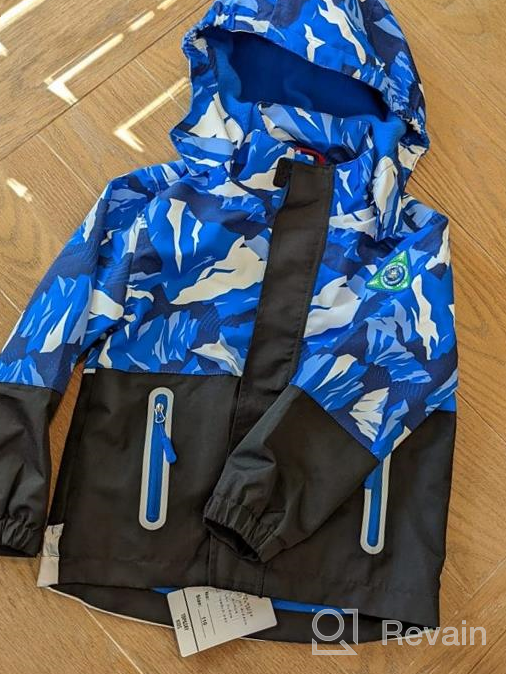 img 1 attached to Kid's Waterproof Lightweight Rain Jackets with Hood, Fleece Lining, and Windbreaker Feature - Boys and Girls Raincoats review by Nathan Kumar