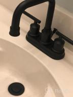 img 1 attached to 2-Handle 4-Inch 3-Hole RV Sink Bathroom Faucet With Lift Rod Drain Stopper & Supply Hoses By WOWOW Black Centerset review by Jared Barit