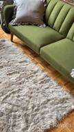 img 1 attached to LEEVAN Rectangle Sheepskin Rugs Deluxe Soft Fuzzy Faux Fur Area Rug Fluffy Shaggy Modern Throw Carpet Floor Mat For Living Room Bedroom Accent Decor-2 Ft X 3 Ft,Grey review by Jackie Quimby