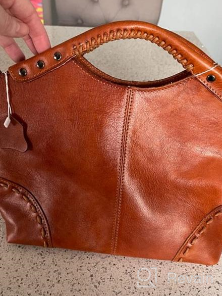 img 1 attached to Stylish Heshe Vintage Leather Handbags - The Perfect Shoulder Crossbody Satchel Purse For Women review by Tyler Spencer