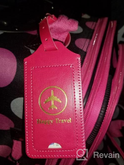 img 1 attached to ACdream Leather Luggage Tags - 2 Pack With Privacy Cover For Easy Identification On Suitcases, Backpacks And Travel Bags - Perfect For All Ages! review by Tony Jockheck