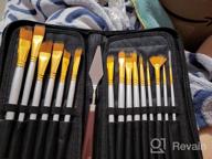 img 1 attached to 21Pack Oil Paint Brushes Sets Professional Artist Acrylic Brush Kits For Watercolor Canvas Painting - 15 Sizes Brush 1 Paint Palette 1 Standing Organizer 2 Mixing Knives 2 Watercolor Sponges review by Nancy Levisay