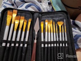 img 5 attached to 21Pack Oil Paint Brushes Sets Professional Artist Acrylic Brush Kits For Watercolor Canvas Painting - 15 Sizes Brush 1 Paint Palette 1 Standing Organizer 2 Mixing Knives 2 Watercolor Sponges
