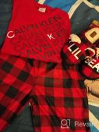 img 1 attached to Calvin Klein Boys' Long Sleeve Tee and Plaid Jogger Pajama Set review by Nick Howard