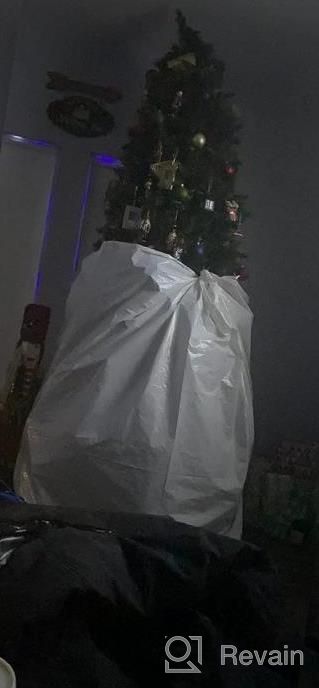 img 1 attached to Securely Store Your 7.5 Ft Christmas Tree With Sattiyrch'S Extra Large Plastic Storage Bag - 4.4'X8.8' Disposal Tote Included! review by Mike Littlejohn