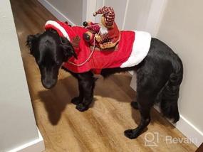 img 8 attached to XX-Large Red Santa Claus Riding Dog Costume For Christmas Party Outfit - Lewondr Pet Apparel