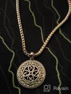 img 1 attached to 925 Sterling Silver Oxidized Irish Knot Celtic Medallion Necklace - Good Luck Charm review by David Richardson