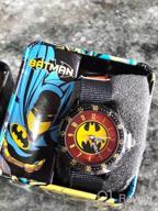 img 1 attached to Batman Kids' BAT5036 Time-Teaching Batman Watch: Black Canvas Band Edition review by Jason Tinnen