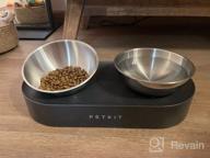 img 2 attached to Petkit 15 Adjustable Double Bowl Set Metal Version 480 ml silver/black review by Chun Chun ᠌