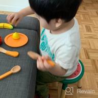 img 1 attached to 28+ Hand-Painted Wooden Play Food Set For Toddlers, Boys & Girls - Knife, Fork, Spoon + More! review by Adam Hutchinson