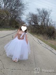 img 4 attached to Элегантное платье-туту для девочки с пайетками и одним плечом для свадеб и конкурсов