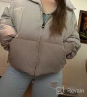 img 1 attached to ZESICA Women'S Winter Warm Long Sleeve Zip Up Drawstring Baggy Cropped Puffer Down Jacket Coat Outerwear review by Erin Riley