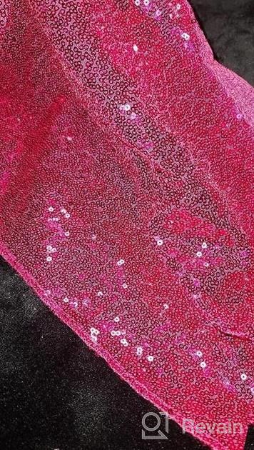 img 1 attached to Vibrant Multicolor Sequin Table Runner for Party Decor - 12x108-Inch Rainbow Sequin Runner (Pack of 1) review by Edward Noble