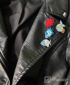 img 5 attached to 📌 Набор значков с эмалью: модные мультяшные животные, фрукты, любители Панк музыки - идеальные броши для одежды, сумок, рюкзаков, курток, шляп - DIY