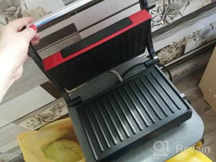 img 1 attached to Sandwich maker Kitfort KT-1609 Panini Maker, red review by Danuta Kowalska ᠌