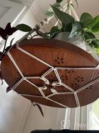 img 1 attached to Beautiful BOHO Chic Macrame Plant Hangers Shelf - Indoor Decorative Pot Holder With Flower Cut Outs - TIMEYARD Bohemian Home Decor, In Box review by Tim Olson