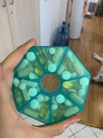 img 5 attached to XL 7-Sided Portable Pill Box - Extra Large Weekly Organizer For Vitamins, Fish Oil, Supplements - Arthritis-Friendly Medicine Case