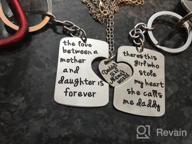 img 1 attached to Adorable 3PCs/Set Family Love Charm Pendant Keychain Jewelry Gifts for Daughter, Daddy, and Mom review by Frank Mayes