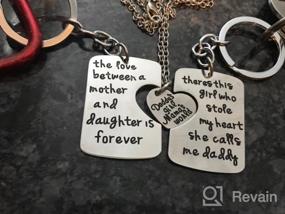 img 6 attached to Adorable 3PCs/Set Family Love Charm Pendant Keychain Jewelry Gifts for Daughter, Daddy, and Mom