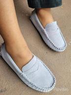 img 1 attached to Comfortable and Chic: Shenn Boys' Cute Slip-On Suede Leather Loafers Shoes S8884 review by Douglas Hall