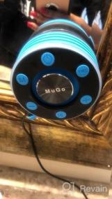 img 8 attached to Waterproof Bluetooth Shower Speaker - MuGo IPX7, Suction Cup, Wireless Portable Speaker with Mic, 8H Playtime, Stereo Sound for Bathroom, FM Radio, Light Show