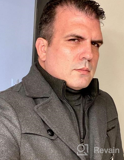 img 1 attached to Men'S Quilted Lined Pea Coat With Layered Collar And Single Breasted Design In Wool Blend By Chouyatou review by Eduardo Murillo