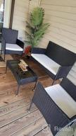 img 1 attached to 4-Piece Outdoor Rattan Conversation Set - Perfect For Patio, Pool Or Backyard! review by Rhonda Jennings