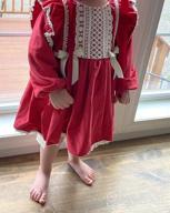 img 1 attached to Famuka Baby Girls Red Long Sleeve Princess Dress Toddler Dress review by Emily Perkins