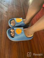 img 1 attached to Kids Cloud Slides Thick Pillow Slipper Sandals For Boys Girls Little Big Kid review by John Stefko