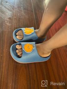 img 5 attached to Kids Cloud Slides Thick Pillow Slipper Sandals For Boys Girls Little Big Kid