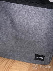 img 6 attached to Large Waterproof Insulated Lunch Tote Bag For Men And Women By VAGREEZ In Grey