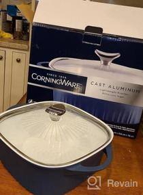 img 7 attached to CorningWare, Non-Stick 4 Quart QuickHeat Braiser With Lid, Lightweight, Ceramic Non-Stick Interior Coating For Even Heat Cooking, Perfect For Baking, Frying, Searing And More, French Navy
