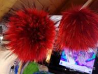 img 1 attached to Furry Fashion: Elevate Your Style With Fosrion 6.3" Diameter Raccoon Fur Pom Ball For Shoes, Boots, Hats, And Handbag Charms! review by Jen Coleman