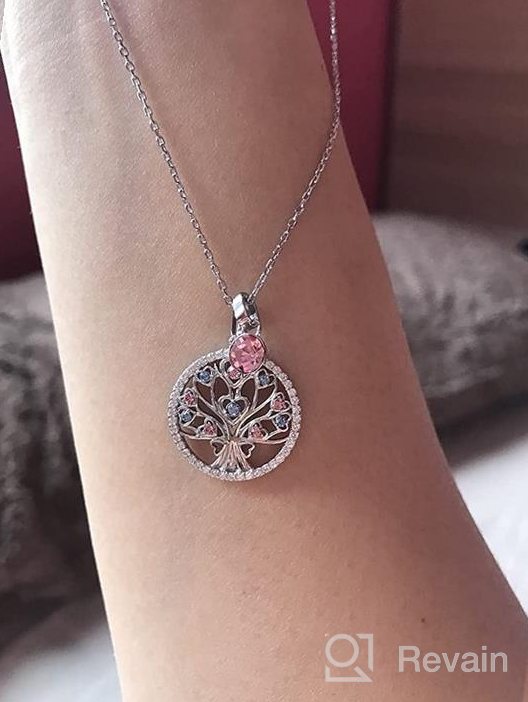 img 1 attached to Ileefy 925 Sterling Silver Tree of Life Pendant Necklace with Heart Crystal – Lucky Jewelry for Women and Girls, Complete with Jewelry Box review by Steph Washington