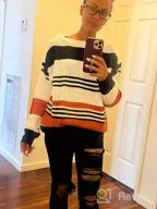 img 1 attached to KIRUNDO 2023 Fall Winter Women'S Striped Color Block Short Sweater Long Sleeve Crew Neck Casual Loose Knit Pullover Tops review by Fred Khalifa