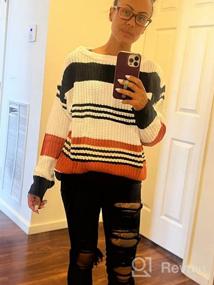img 6 attached to KIRUNDO 2023 Fall Winter Women'S Striped Color Block Short Sweater Long Sleeve Crew Neck Casual Loose Knit Pullover Tops