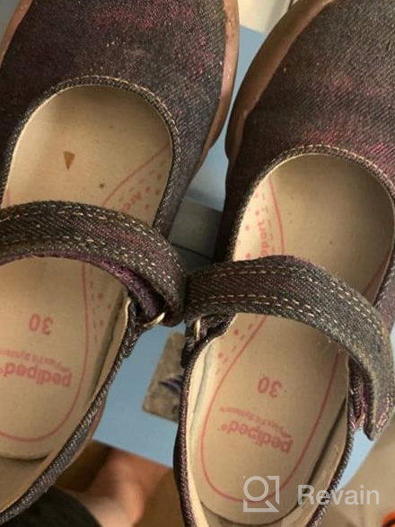 img 1 attached to 👟 Stylish Pediped Girls Barbara Shimmer Child Girls' Shoes - Perfect for Flats! review by Stephanie Fields